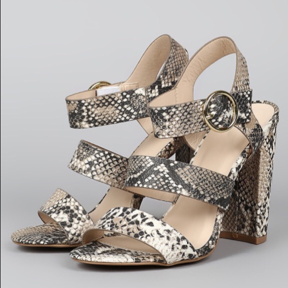 NEW PRINT 3BAND CHUNKY HEELS size 9 - Picture 4 of 6